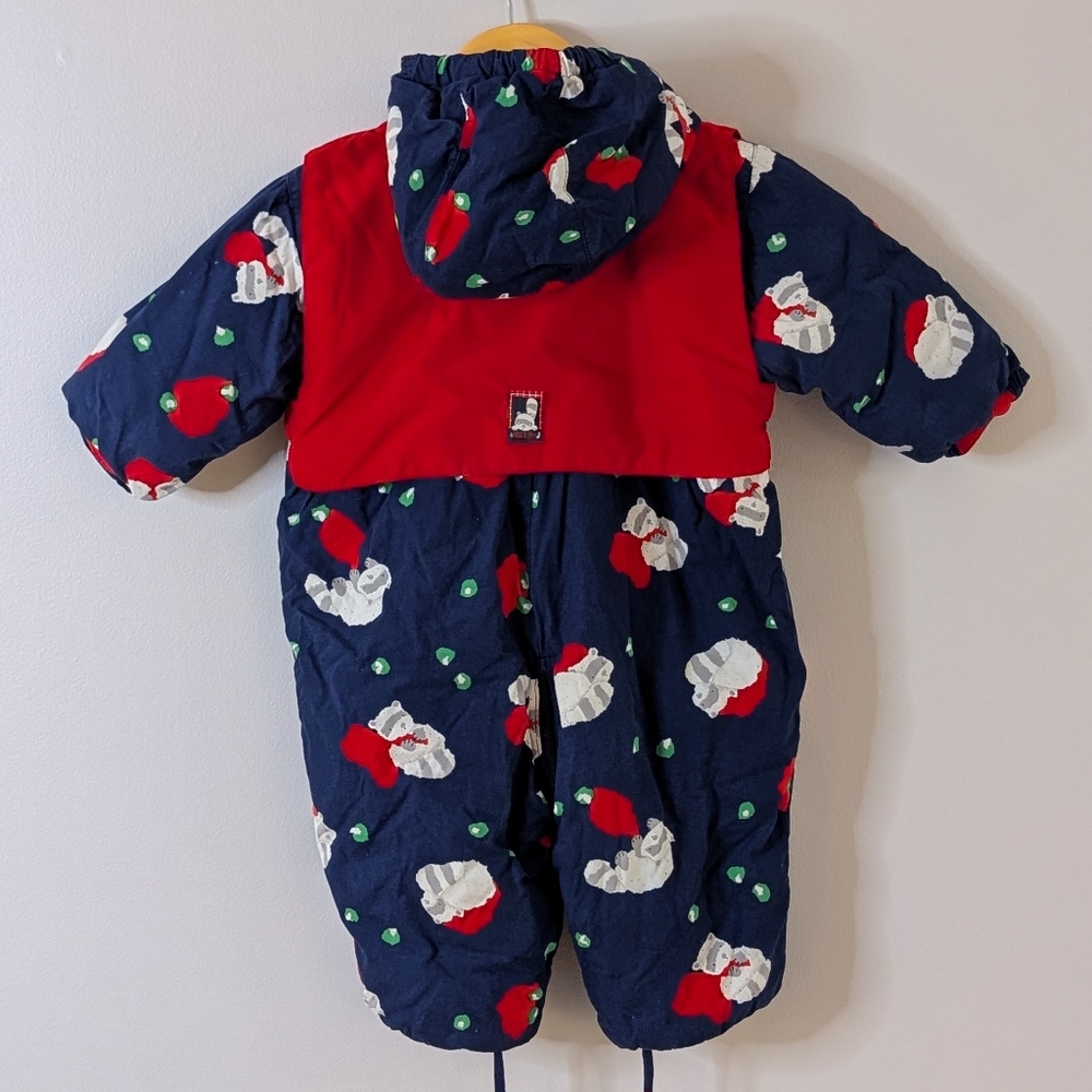 Vintage 90s Marèse Baby Snowsuit 12M | Winter Bunting + Booties - Picture 2 of 10